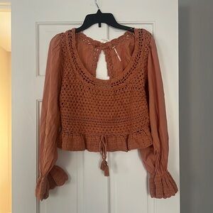 free people, coral sand top